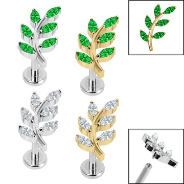 Claw Set Jewelled Vine Labret
