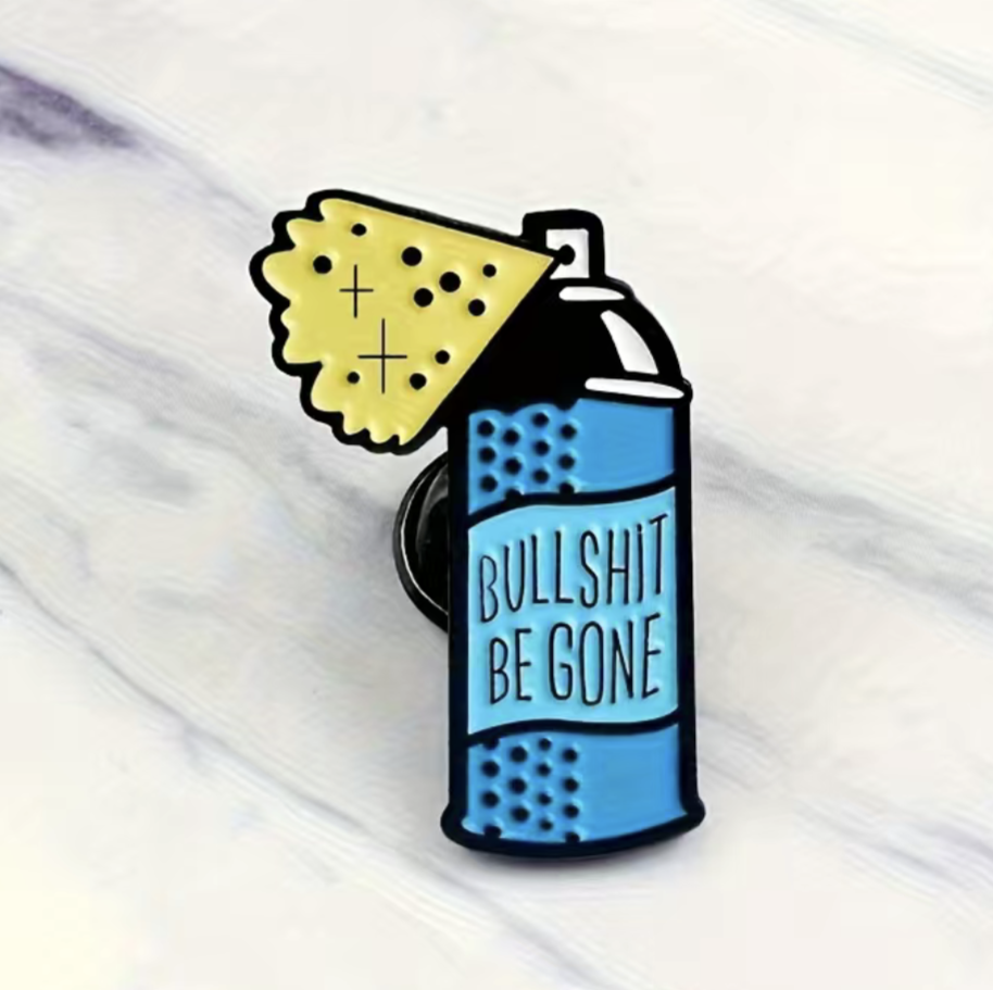 Slogan Lapel Pin