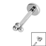 Titanium Asia Trinity Bead Labret