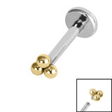 Titanium Asia Trinity Bead Labret