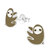 Sterling Silver Sloth Stud Earrings