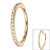 Pave Set Jewelled Edge Hinged Clicker Ring