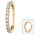 Pave Set Jewelled Edge Hinged Clicker Ring