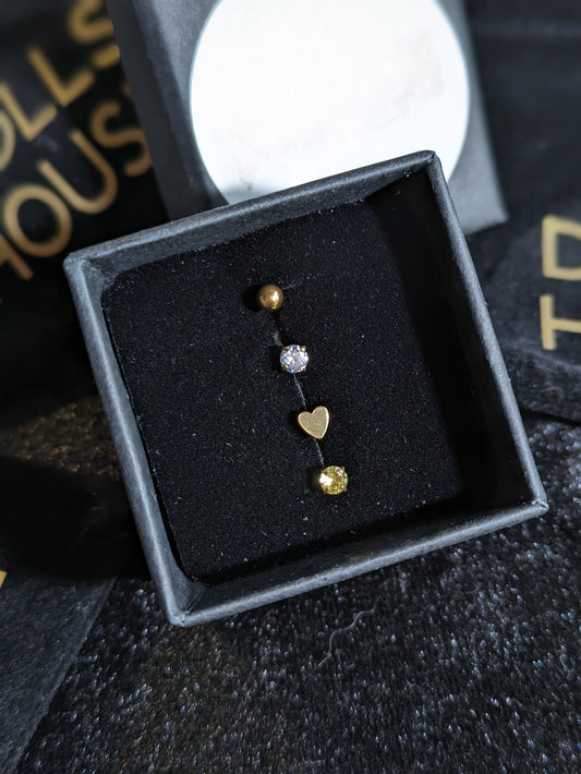 4 piece zircon labret