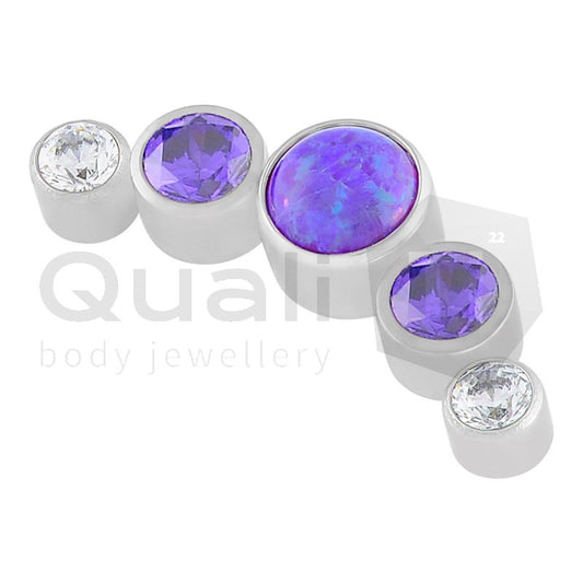 5 Stone Cluster labret & attachment