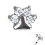 4 Jewelled Paw Print Attachment