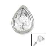 Bezel Set Jewelled Pear Cut Attachment