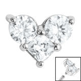 3 Jewelled Heart Attachment