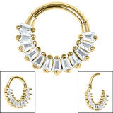 Multi-Baguette Hinged Clicker Ring