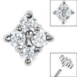 Claw Set Jewelled Diamond Shape Attachment