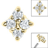 Claw Set Jewelled Diamond Shape Attachment