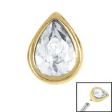 Bezel Set Jewelled Pear Cut Attachment