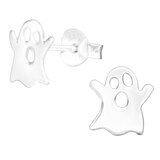 Sterling Silver Ghost Ear Stud Earrings