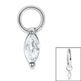 Charm - Jewelled Marquise