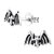 Sterling Silver Spooky Bat Ear Stud Earrings