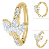 Marquise jewelled fan Belly clicker