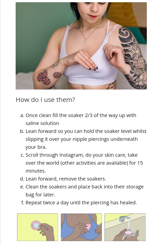 Nipple Piercing Aftercare Cleaning Device