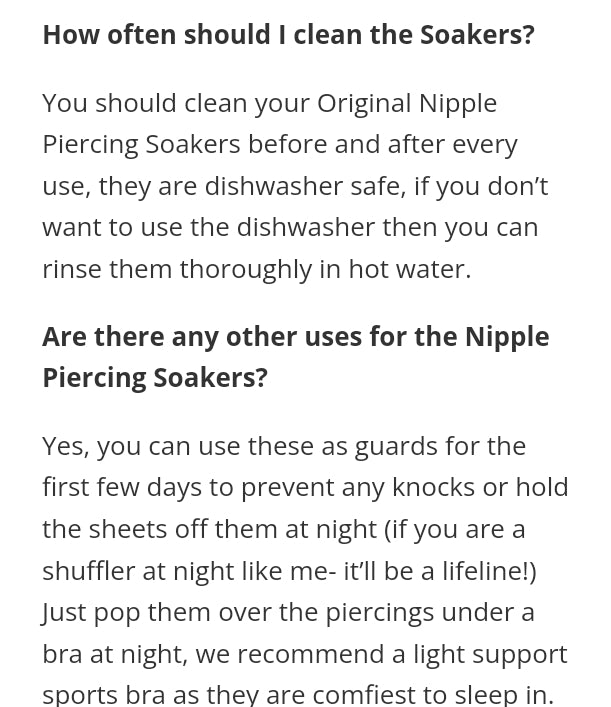 Nipple Piercing Aftercare Cleaning Device
