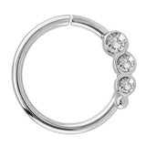 Triple Jewelled Continuous Twist Rings