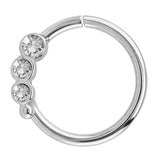 Triple Jewelled Continuous Twist Rings